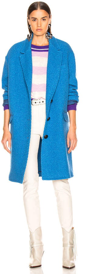 Etoile Isabel Marant Gimi Coat in Blue | FWRD